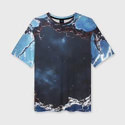 Футболка оверсайз женская Объемная дыра в стене текстура, цвет: 3D-принт