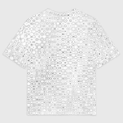 Женская футболка оверсайз Белый с абстрактным узором / 3D-принт – фото 2