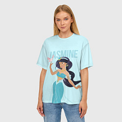Футболка оверсайз женская Jasmine princess - big pictures, цвет: 3D-принт — фото 2