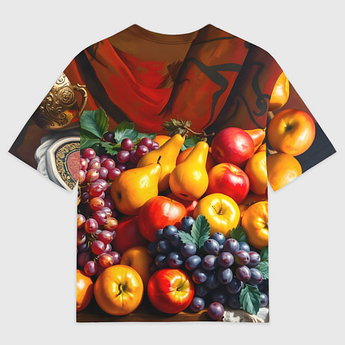 Женская футболка оверсайз Фруктовый натюрморт / 3D-принт – фото 2