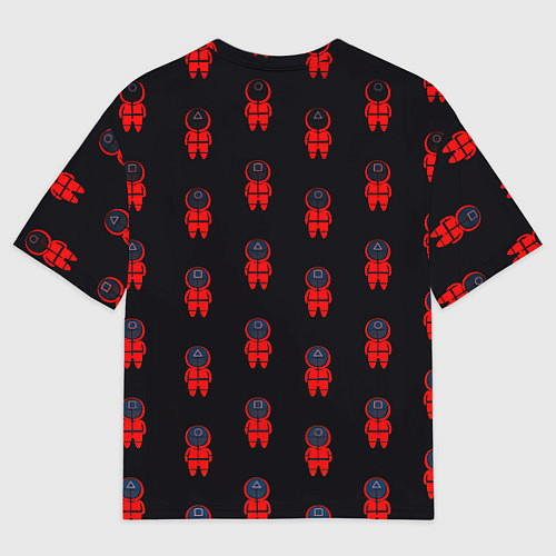 Женская футболка оверсайз Игра в кальмара x амонг ас / 3D-принт – фото 2