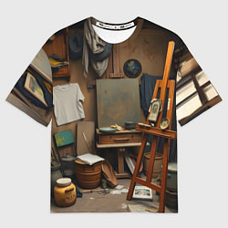 Футболка оверсайз женская Мастерская художника, цвет: 3D-принт