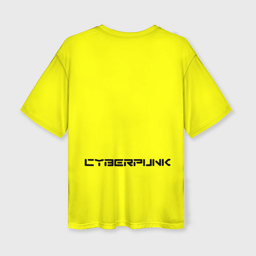 Женская футболка оверсайз Yellow bananas skull - cyberpunk / 3D-принт – фото 2