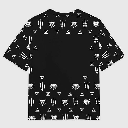 Женская футболка оверсайз Ведьмак логотипы / 3D-принт – фото 2