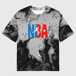 Футболка оверсайз женская NASA неоновый огонь, цвет: 3D-принт