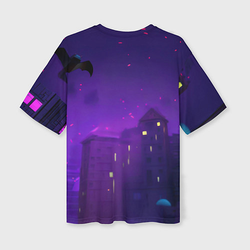 Женская футболка оверсайз Бэтмен объемная модель / 3D-принт – фото 2