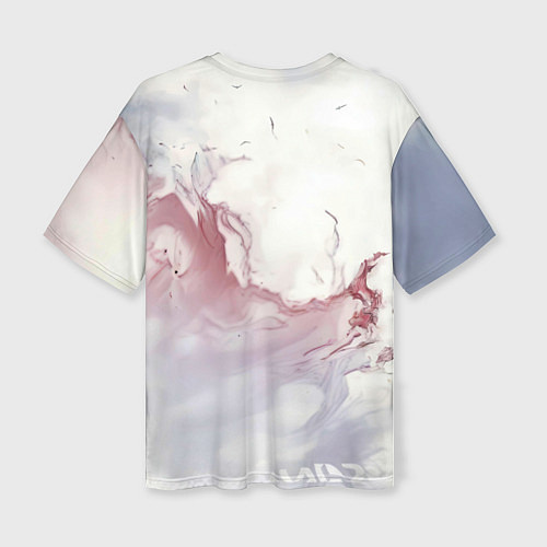 Женская футболка оверсайз Бэтмен в тумане / 3D-принт – фото 2