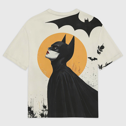 Женская футболка оверсайз Девушка Бэтмен / 3D-принт – фото 2