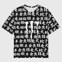 Женская футболка оверсайз Monster energy japan pattern