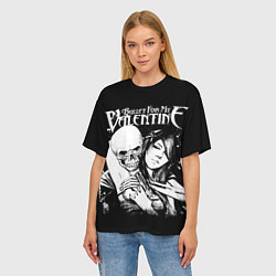 Футболка оверсайз женская Bullet for my valentine black, цвет: 3D-принт — фото 2