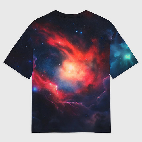 Женская футболка оверсайз Космонавт сидит в луне / 3D-принт – фото 2