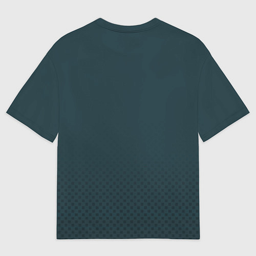 Женская футболка оверсайз Sport серо-синий текстурный / 3D-принт – фото 2