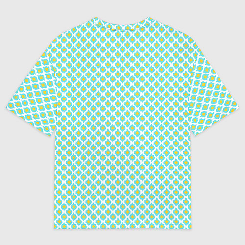 Женская футболка оверсайз Ikat ogee - этнический узор / 3D-принт – фото 2
