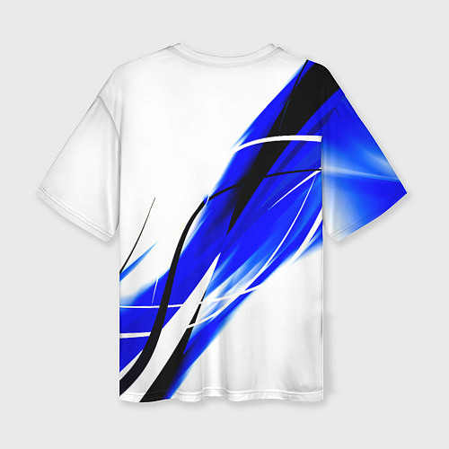 Женская футболка оверсайз Monster energy линии абстракции / 3D-принт – фото 2