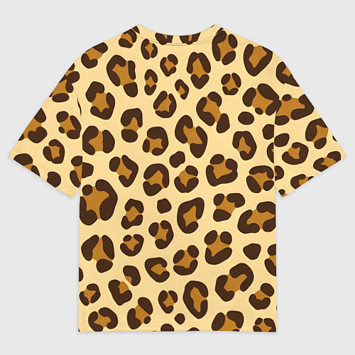 Женская футболка оверсайз Паттерн с пятнами леопарда / 3D-принт – фото 2