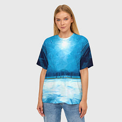 Футболка оверсайз женская Хоккейная площадка, цвет: 3D-принт — фото 2