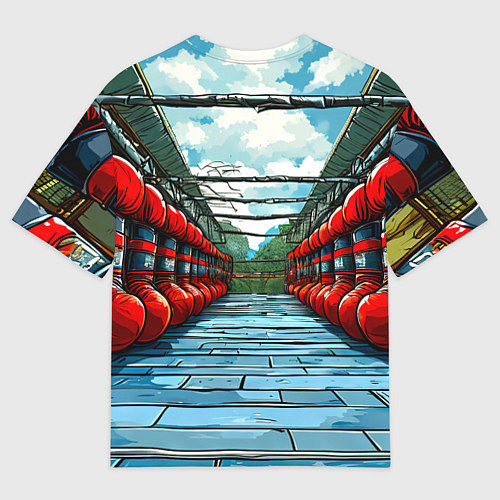 Женская футболка оверсайз Зал Муай Тай / 3D-принт – фото 2