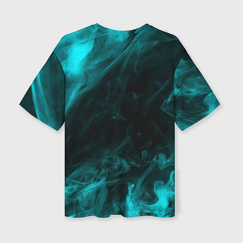 Женская футболка оверсайз Neon smoke / 3D-принт – фото 2