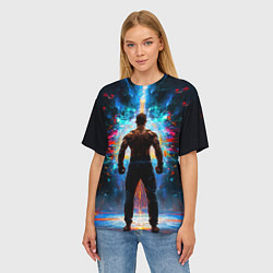 Футболка оверсайз женская Крав-мага боец, цвет: 3D-принт — фото 2