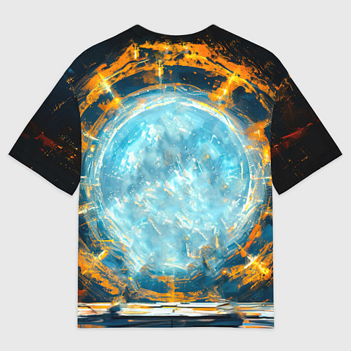 Женская футболка оверсайз Кунг-фу боец / 3D-принт – фото 2