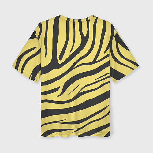 Женская футболка оверсайз Светлый тигровый паттерн / 3D-принт – фото 2