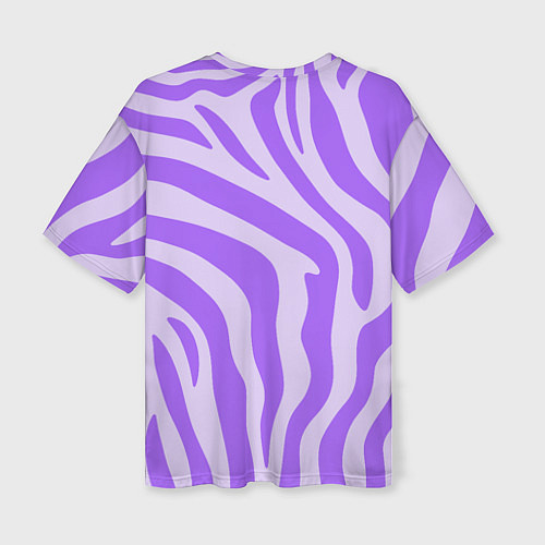 Женская футболка оверсайз Лавандовый тигровый паттерн / 3D-принт – фото 2