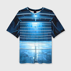 Футболка оверсайз женская Синий ринг, цвет: 3D-принт