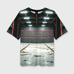 Футболка оверсайз женская Красный ринг, цвет: 3D-принт