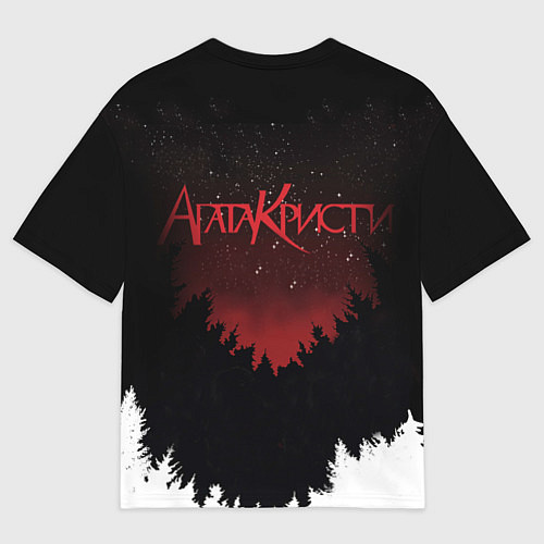 Женская футболка оверсайз Агата Кристи чёрные сказки белой зимы / 3D-принт – фото 2