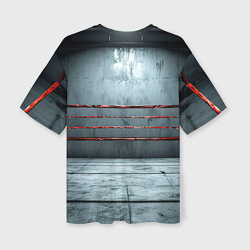 Женская футболка оверсайз Серый ринг / 3D-принт – фото 2