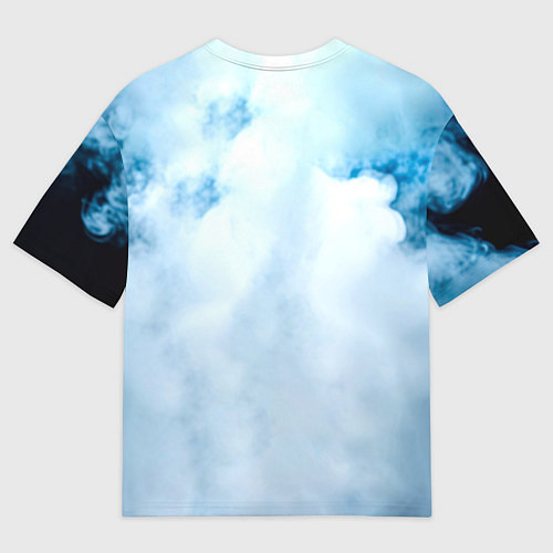 Женская футболка оверсайз Брюс Ли в дыму / 3D-принт – фото 2