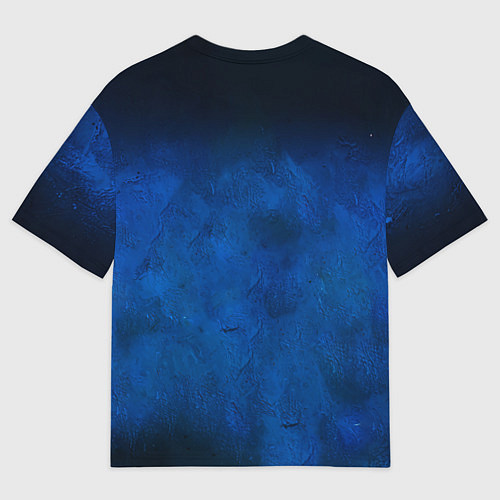Женская футболка оверсайз Дастин Порье на синем / 3D-принт – фото 2