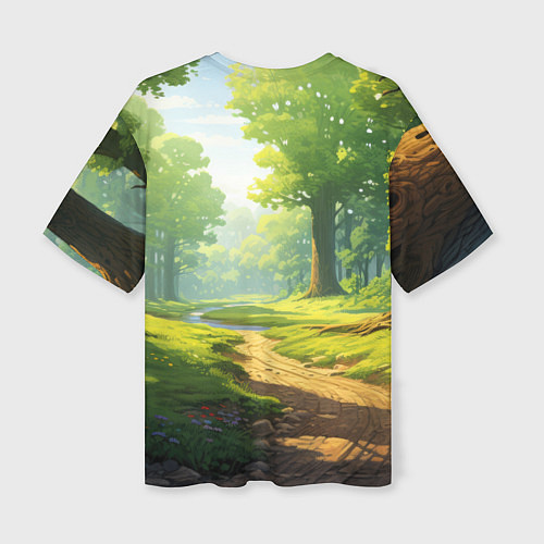 Женская футболка оверсайз Fabulous forest / 3D-принт – фото 2