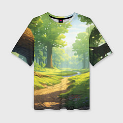 Женская футболка оверсайз Fabulous forest