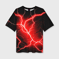 Женская футболка оверсайз Lightning