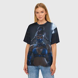 Футболка оверсайз женская Китана с косичками, цвет: 3D-принт — фото 2