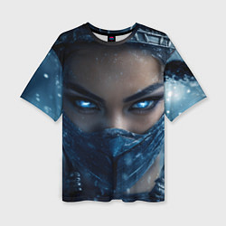 Футболка оверсайз женская Китана с ледяными глазами, цвет: 3D-принт