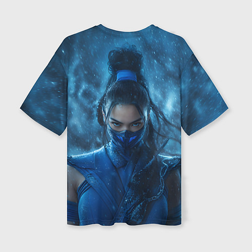 Женская футболка оверсайз Китана в классическом костюме МК / 3D-принт – фото 2