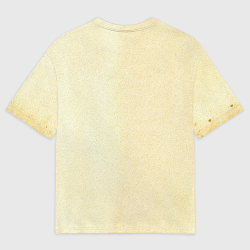 Женская футболка оверсайз Виндсерфер на бежевом / 3D-принт – фото 2