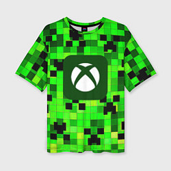 Футболка оверсайз женская Minecraft xbox, цвет: 3D-принт