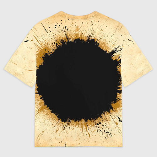 Женская футболка оверсайз Мяч для гольфа на бежевом / 3D-принт – фото 2