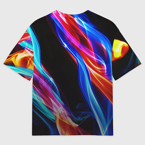 Женская футболка оверсайз Космос пламенный / 3D-принт – фото 2
