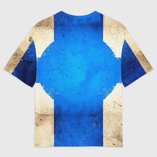 Женская футболка оверсайз Стендовая спортивная стрельба на синем / 3D-принт – фото 2