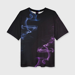 Женская футболка оверсайз Color black blue pink