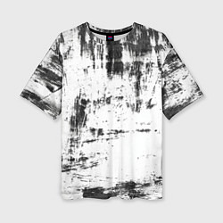 Женская футболка оверсайз Color black and white