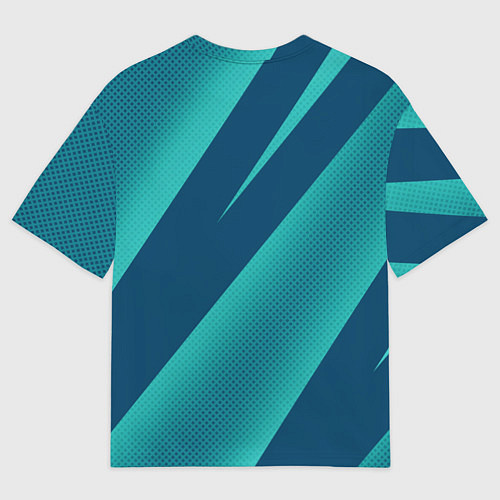 Женская футболка оверсайз Haval sport сине-голубой / 3D-принт – фото 2