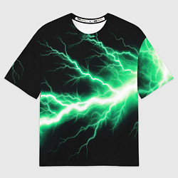 Женская футболка оверсайз Lightning green