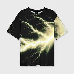 Футболка оверсайз женская Lightning yellow, цвет: 3D-принт