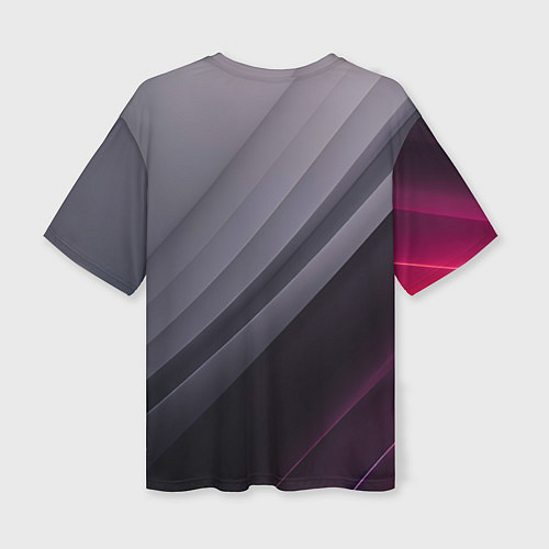 Женская футболка оверсайз Color black grey / 3D-принт – фото 2