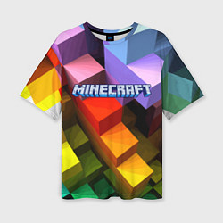Футболка оверсайз женская Minecraft - pattern, цвет: 3D-принт